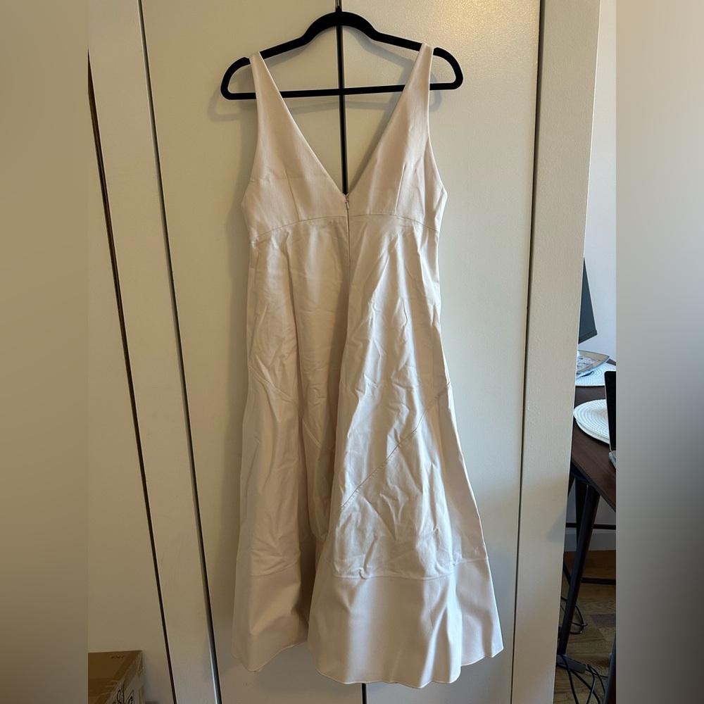 Scanlan Theodore Cream Italian Cotton Dress - Picture 3 of 4